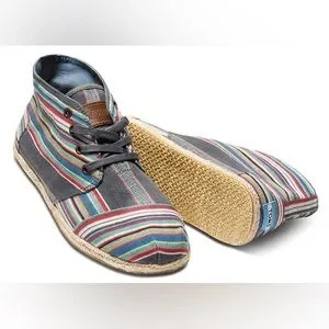 TOMS |?RARE? Men’s Denim Stripe Desert Botas Espadrille-Style Boots | Size 9 $_57.JPG?set_id=880000500F main image 4